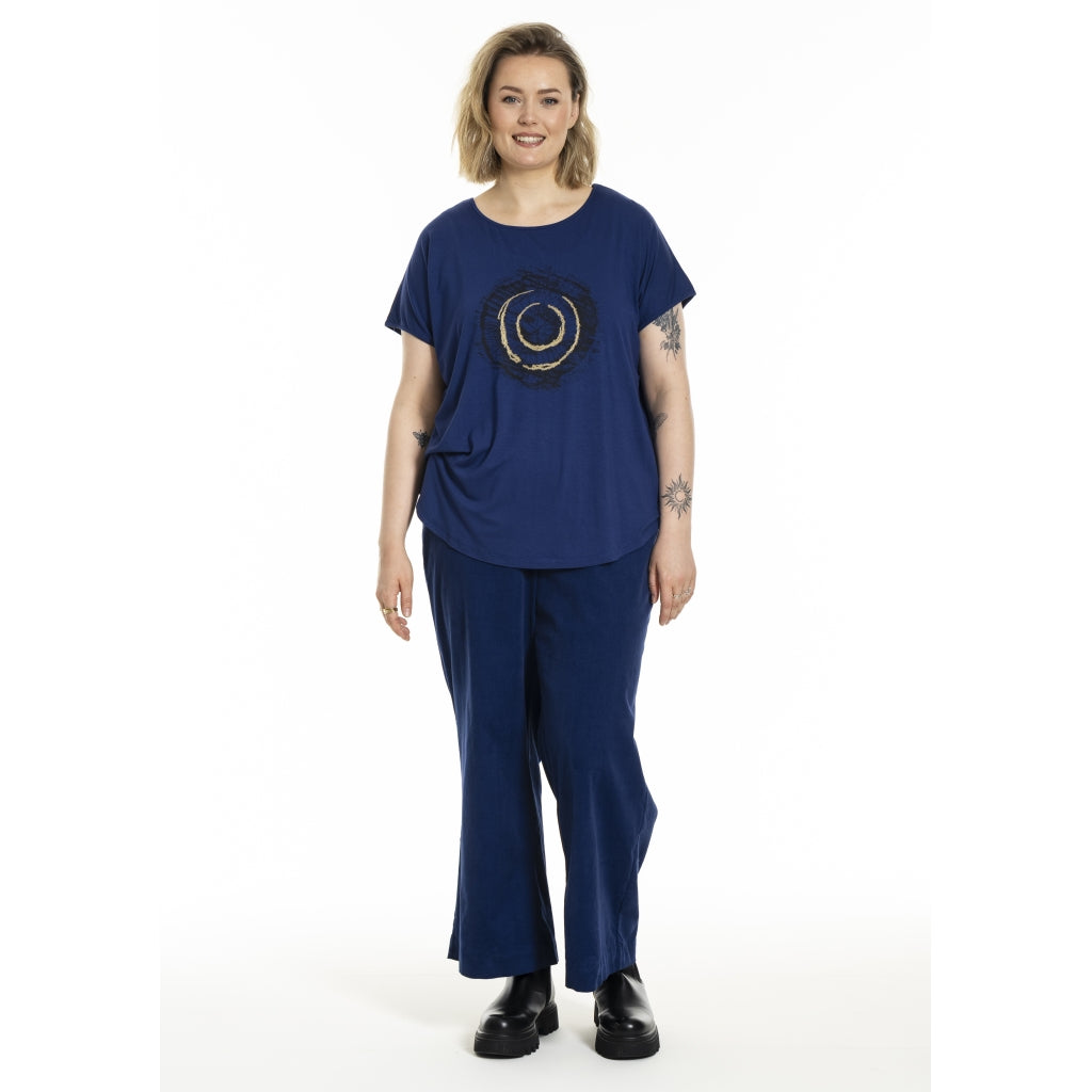 Gozzip Woman Gitte T-shirt with print T-Shirt Blue