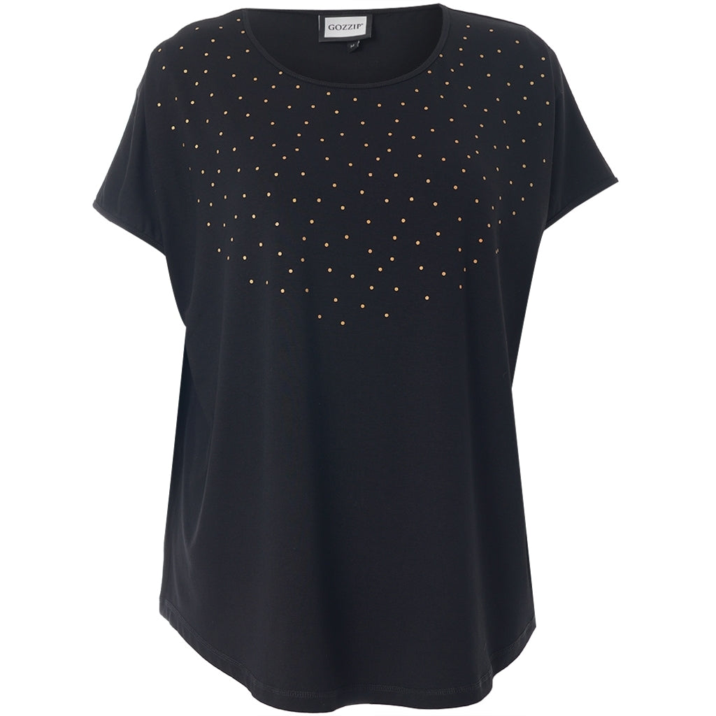 Gozzip Woman Gitte T-shirt with print T-Shirt Black
