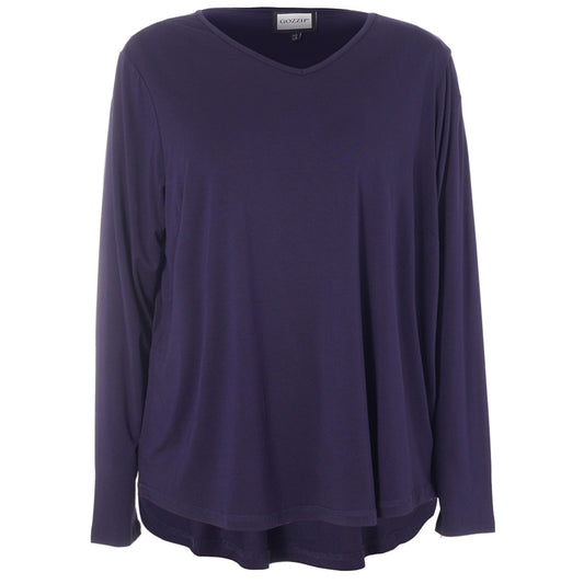 Gozzip Woman Gitte t-shirt with long sleeves T-Shirt 100 Navy