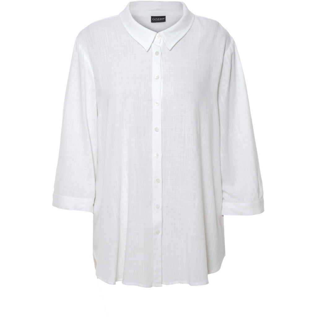 Gozzip Woman Karina Shirt Blouse - FLERE FARVER Shirt Blouse White