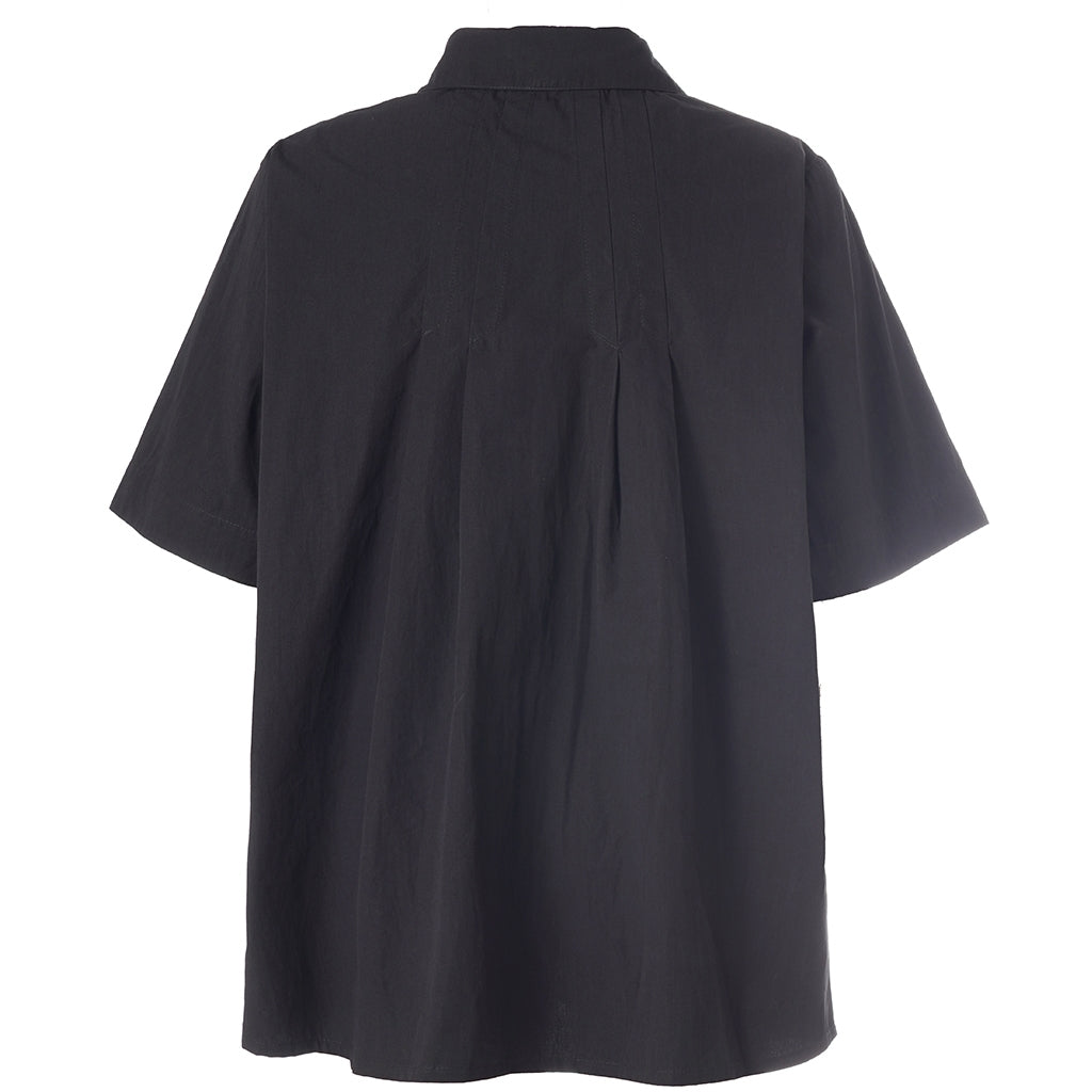 Gozzip Woman Pian Short sleeve Shirt Shirt Black