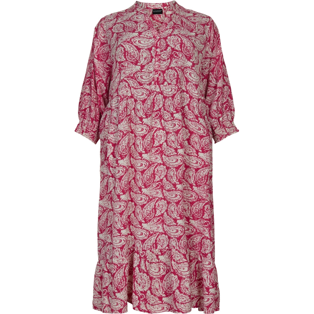 Gozzip Woman Victoria Dress Dress Pink Print